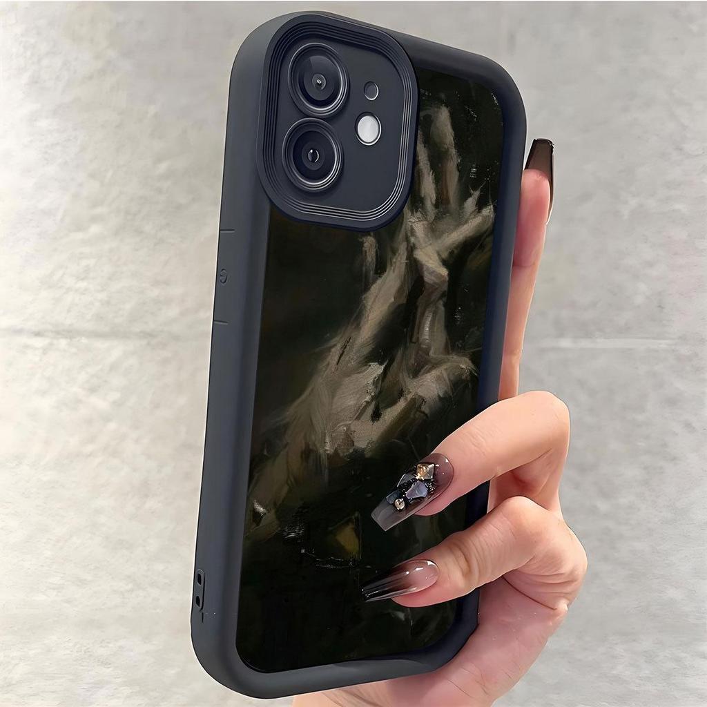 Защитный чехол для iPhone 15/16/17 Pro Max с черным узором в виде канавок