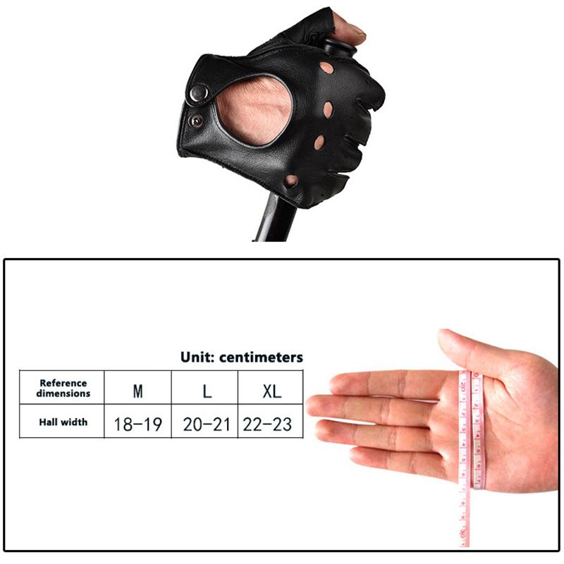 Мужские перчатки без пальцев с половинным пальцем для вождения, фитнеса, мотоцикла, велоспорта, козьей кожи, мужские перчатки из искусственной кожи, варежки