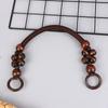 Women Wooden Bead Rope Bag Strap Wooden Handle Rope Beads Handbag Shoulder Belt Diy Replacement Bag Accessories