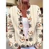 High quality[Christmas Cardigan Sweater] Christmas Snowflake Pattern Women's Cardigan Sweater | 2025 Autumn-Winter New, Lightweight, Button-Up, Long