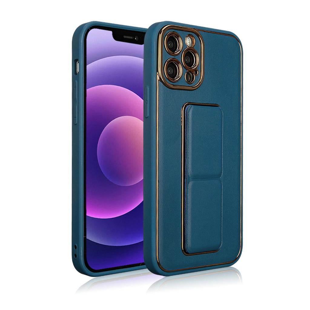 Blue Kickstand Protective Case for iPhone 12 Pro by Hurtel