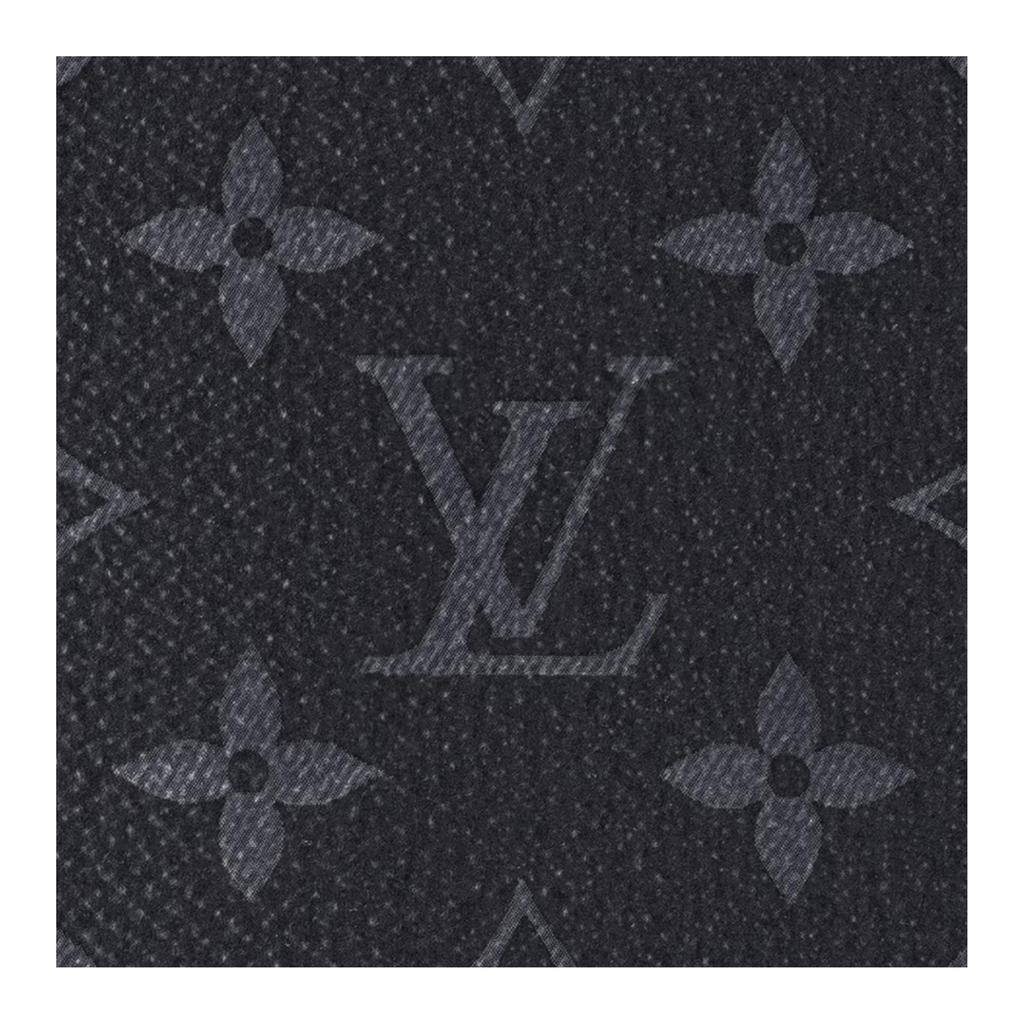 Louis Vuitton Клатч для путешествий MM Черный холст Monogram Eclipse Мужские косметички M61692
