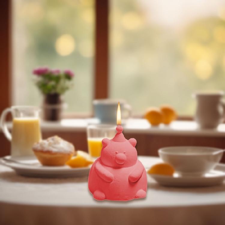 3D Мишка Животное Силиконовые Формы для Свечей для Изготовления Свечей и Мыла Ручной Работы, Силиконовые Формы для Бетона и Глины для Гипсового Декора