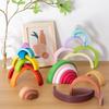 Arch Bridge Rainbow Stacking Building Block Kids Montessori Educational Games Color and Shape Cognitive Wooden Toys for Children