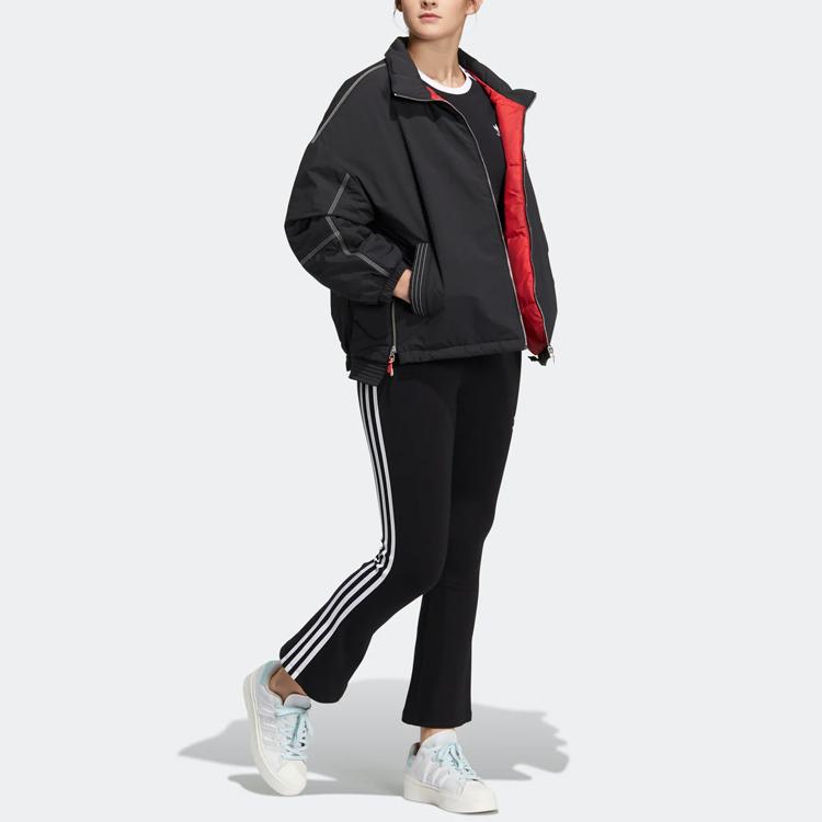 adidas Originals X Miffy Трилистник Логотип Воротник-стойка Хлопок Спортивная одежда Женская Спортивная одежда Черный IM1702