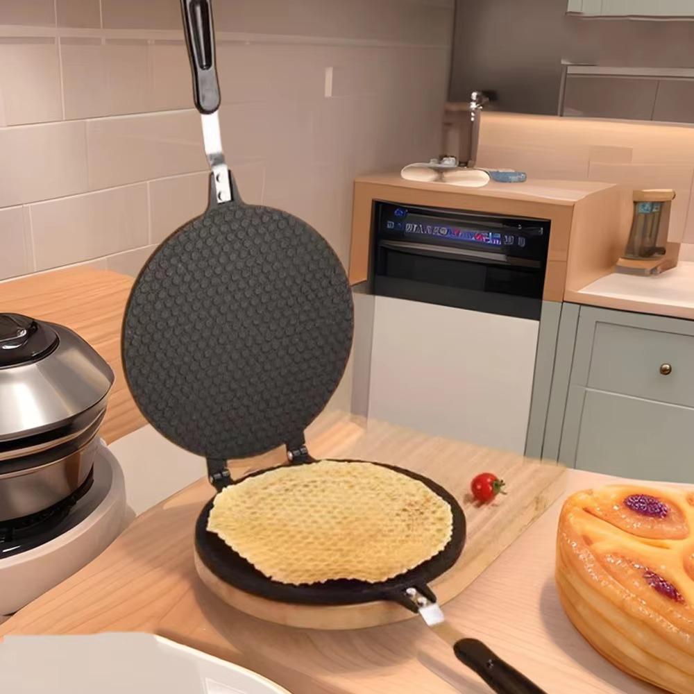 Honeycomb/Lattice Pattern Egg Roll Maker Aluminium Zinc Zinc Alloy Ice Cream Cone Pan Pancake Pot Bakery