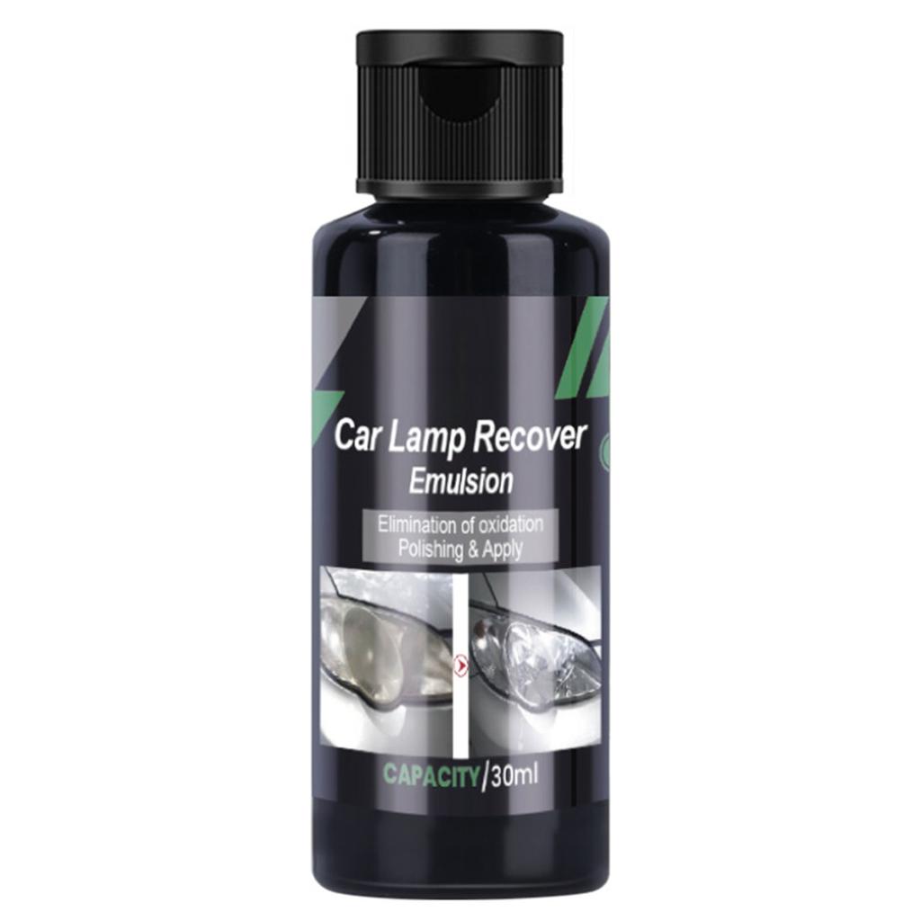 30/100ml Car Lamp Recover Emulsion Car Lamp Recovery Emulsion Auto Lens Restorer Cleaner Prevents Yellowing Removes Oxidation