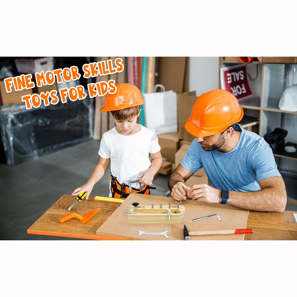 10 шт. детский набор деревянных отверток Монтессори, настоящие инструменты для детей, обучающая сенсорная обучающая игрушка для базовых навыков для детей ясельного возраста дошкольного возраста