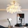 Modern Minimalist Ostrich Feather Lamp LED Pendant Light for Living Room Nordic Home Decoration Indoor Lighting Pendant Light