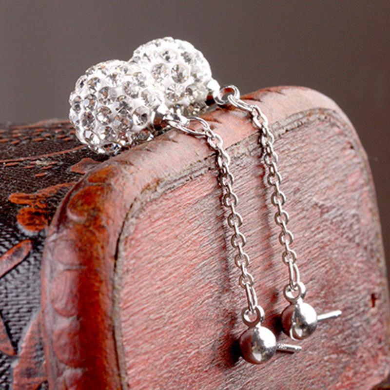 Серьги-гвоздики с серебряным покрытием «Темперамент», женские модели, серьги-гвоздики «Шамбала принцесса» с бриллиантами, серьги, персонализированные серьги.