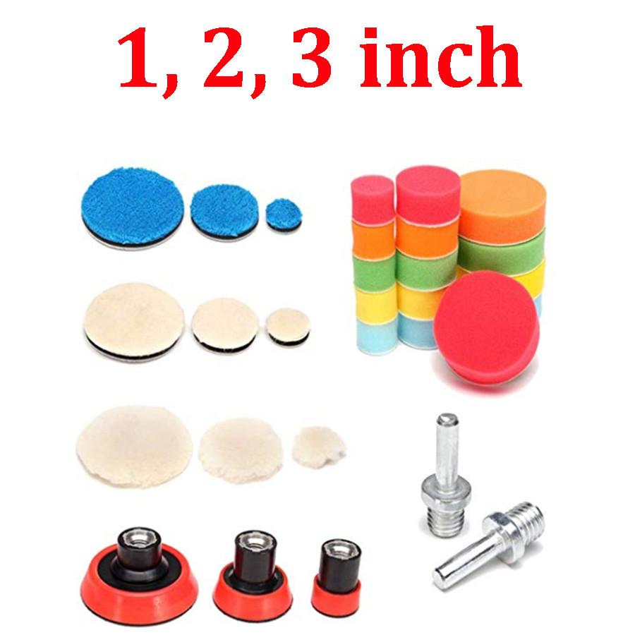 29Pcs/Set 1/2/3 Inch Drill Buffing Buffer Pad Polishing Pad Mix Size Kit + M14 B