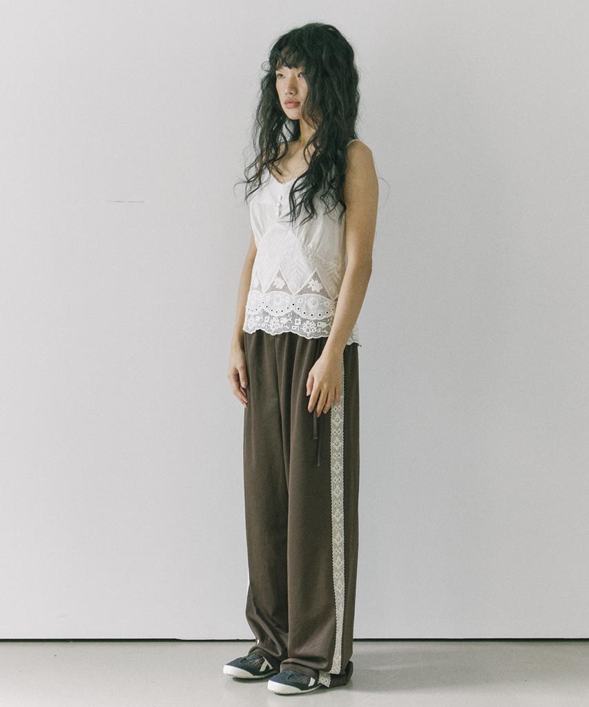 HOKUSPOKUS Air Mesh Track Pants_Brown