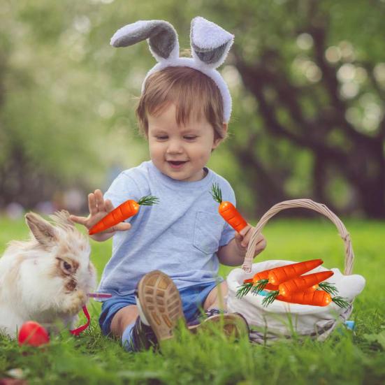 30Pcs Mini Artificial Carrots Ornament Fake Foam Carrot Models Decorative Bunny Carrots