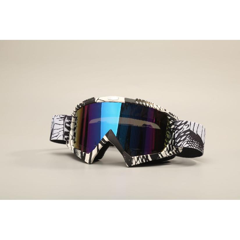 Motorcycle goggles with water transfer print, off-road outdoor riding sports glasses, ski goggles, windproof glasses
