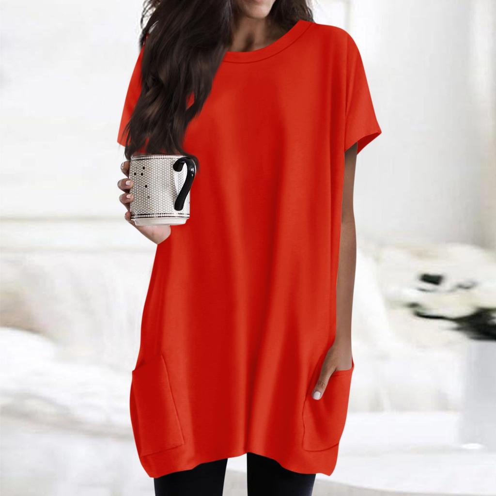 Женская футболка с круглым вырезом, короткими рукавами и карманным принтом, топы стандартной посадки