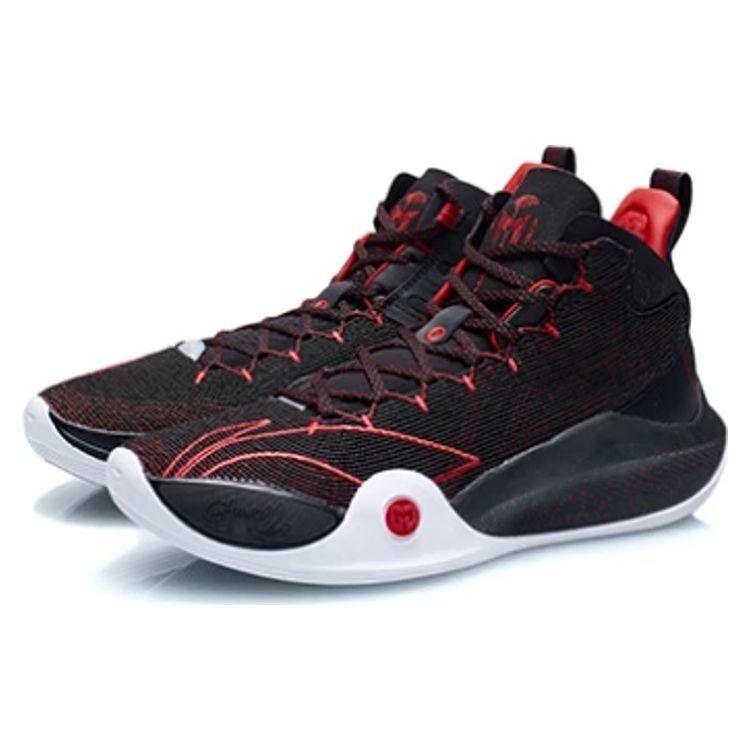 Баскетбольные кроссовки Li Ning CJ-1 McLemore 1 с противоскользящей износостойкой подошвой, амортизирующие, мужские, черные, красные ABAR019-6