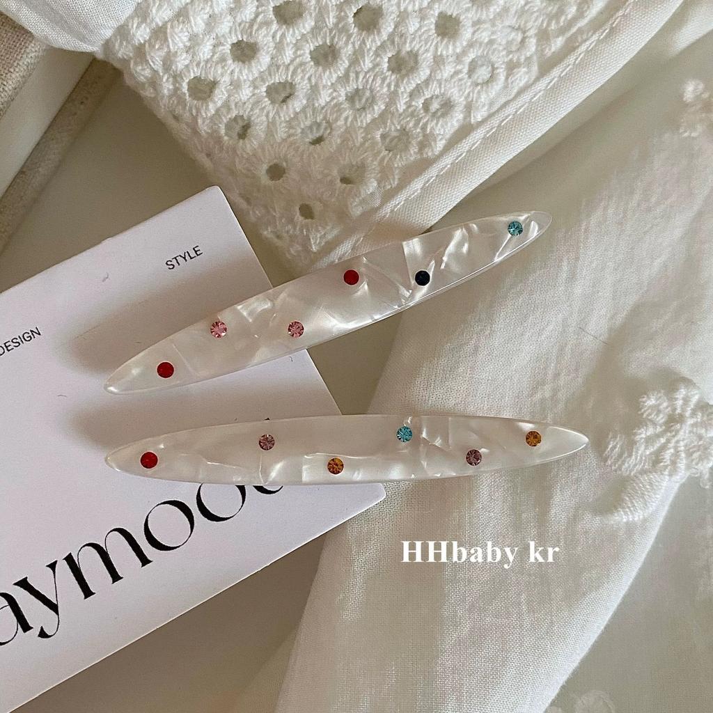 Водяные бриллиантовые заколки для волос, Сладкая челка, Боковые заколки для волос, Овальные зажимы-уточки, Аксессуары для волос