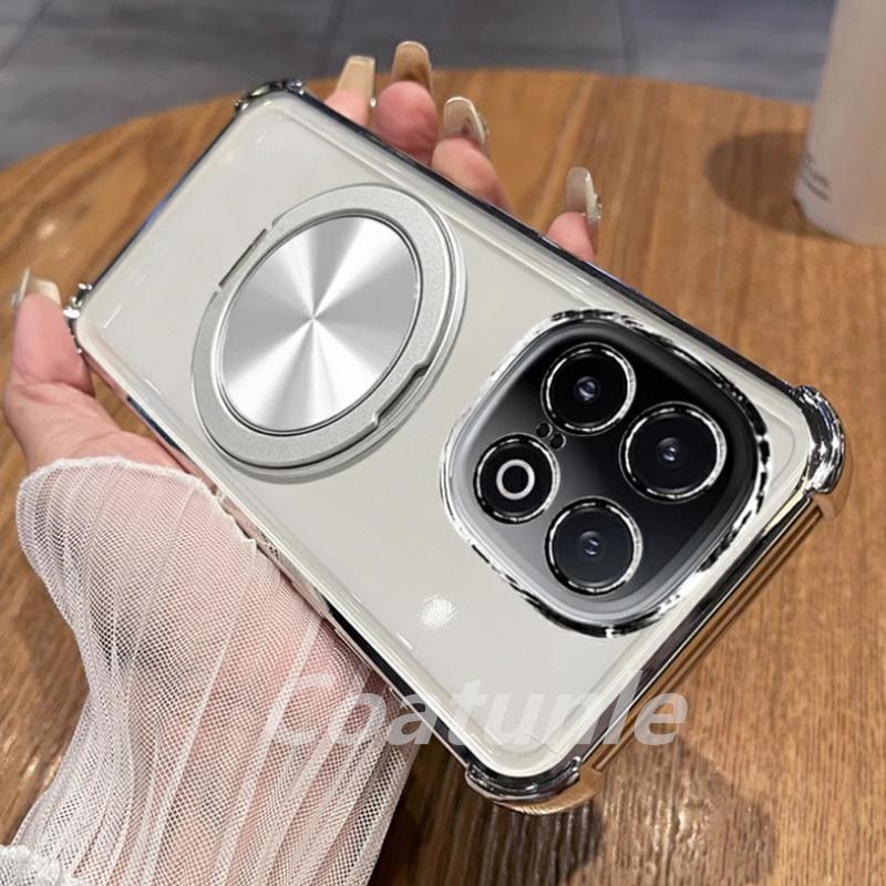 Вращающийся на 360° противоударный гальванизированный магнитный кронштейн для чехла Magsafe на для funda Huawei Honor X7C X7B HonorX7C X7 C B мягкая обложка