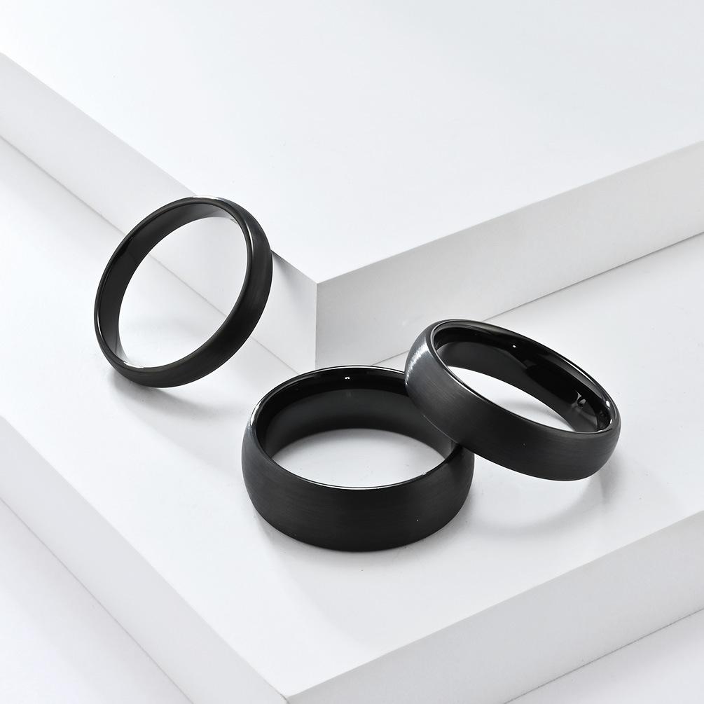 4 6 8 мм матовое вольфрамовое кольцо для мужчин и женщин модное простое унисекс парное кольцо золотого цвета хип-хоп ювелирные изделия аксессуары