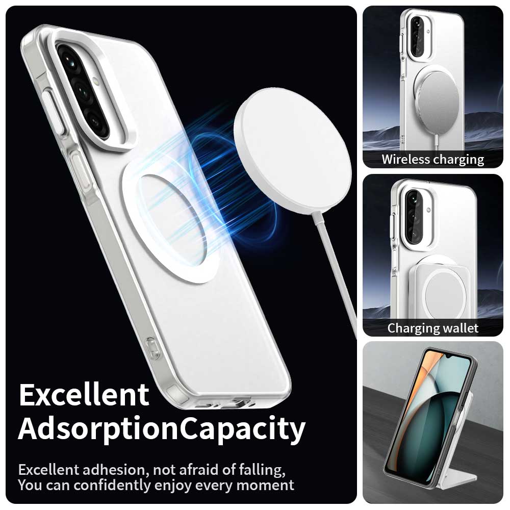 For Samsung Galaxy A17 Case Magnetic Wireless Charge Fundas Samsung Galaxy A17 A16 A56 A36 A26 Coque Matte Translucent PC Cover