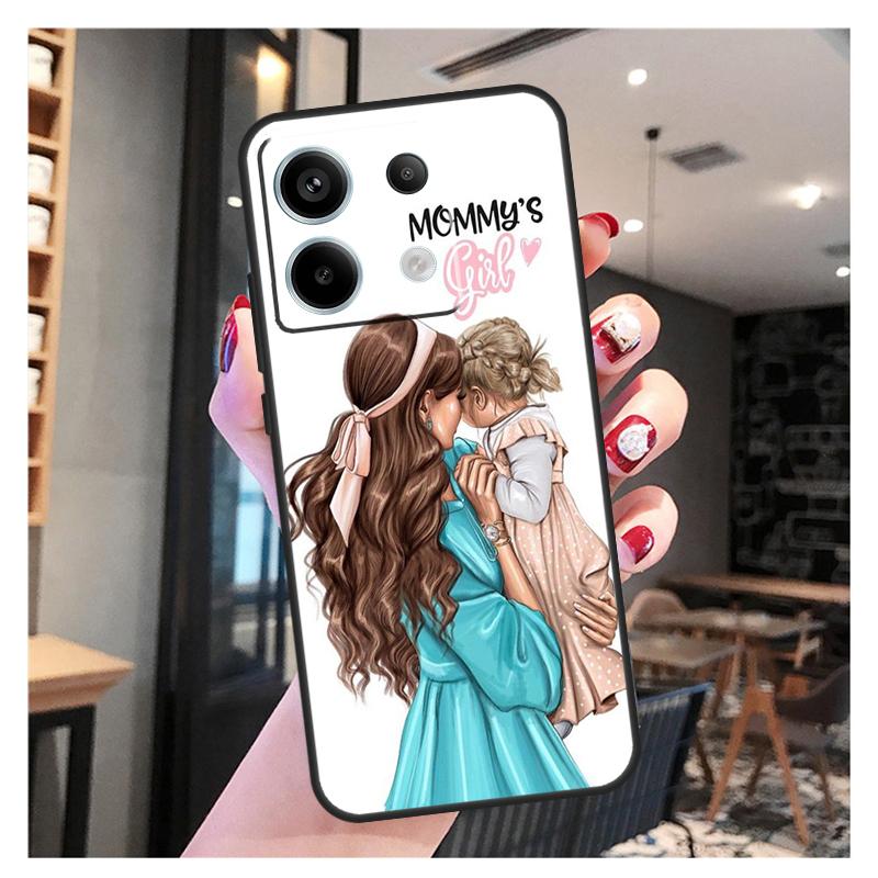 Красивый чехол для мамы, дочки и сына для Xiaomi Redmi Note 13 Pro 12 11 9 10 12S 11S 10S 9S Redmi 13 12 10C 12C 13C чехол