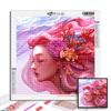 Popular 5D Diy Cross Stitch Cartoon Girl Avatar Painting Full Drill Cross-Stitch Crafts Kit Wall Sticker Home Decor