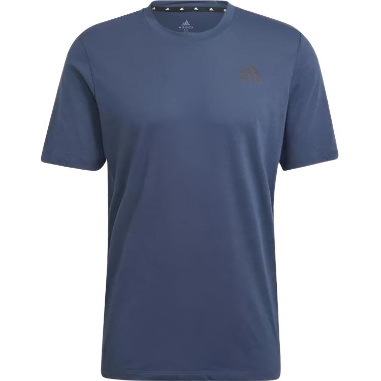 adidas Футболки мужские темно-синие с круглым вырезом умеренного прямого кроя GR0515