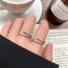 Lan Zhi Gold-Plated Open Ring: Micro-Paved Elegant Women's Fashion Jewelry