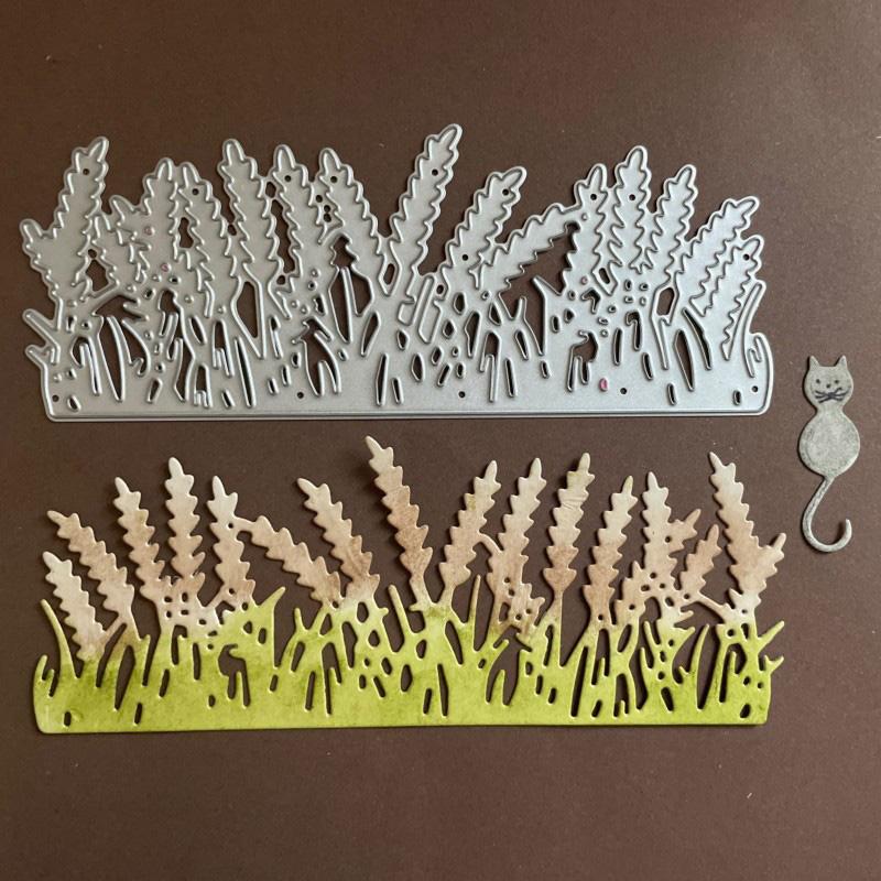 Собачий хвост, дизайн травы, металлический трафарет для резки DIY, альбом для скрапбукинга, фототиснение, бумажная карта, ремесленный декор