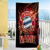 Fc Bayern München Galaxy Frame Customized Name Beach Towel Quick-Dry Soft Microfiber Suitable for Swimming Gym Camping Yoga Vacation