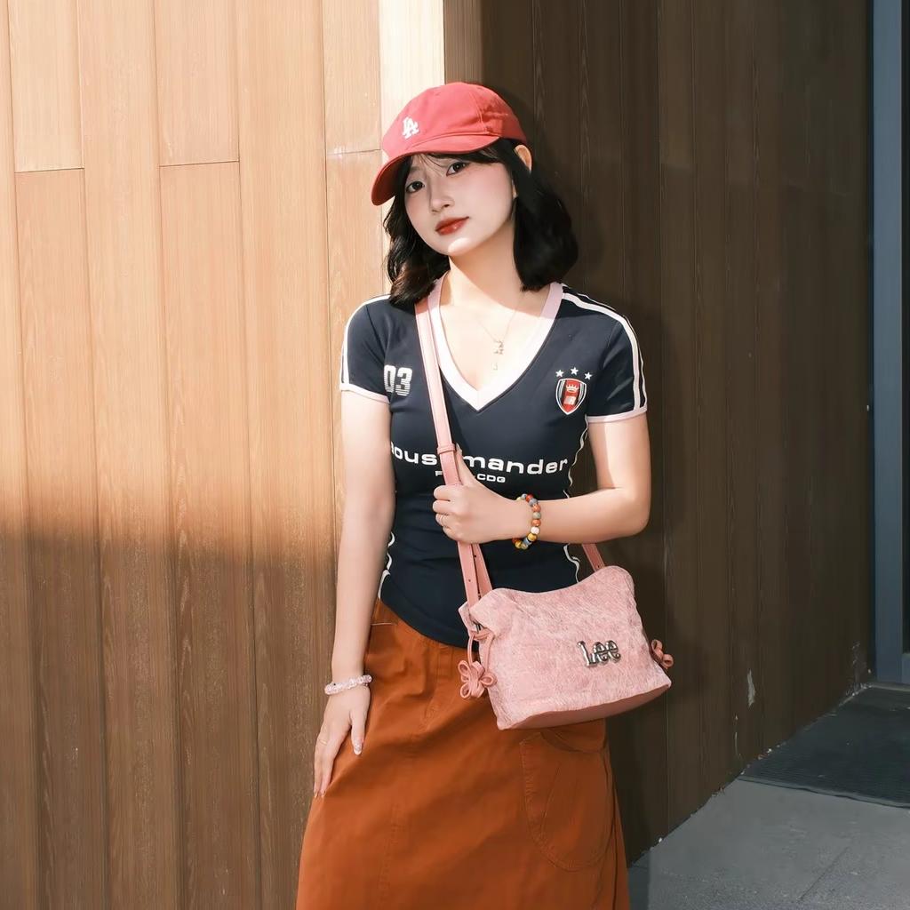 New Lee Fabric Shoulder Bag Women's Pink LE250004M-102