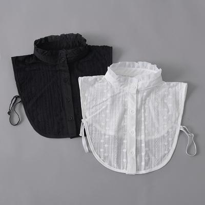 New Autumn and Winter Collection with Versatile Interior Fake Collar Decoration, Ruffle Edge Stand Collar, Pure Cotton Decoratio