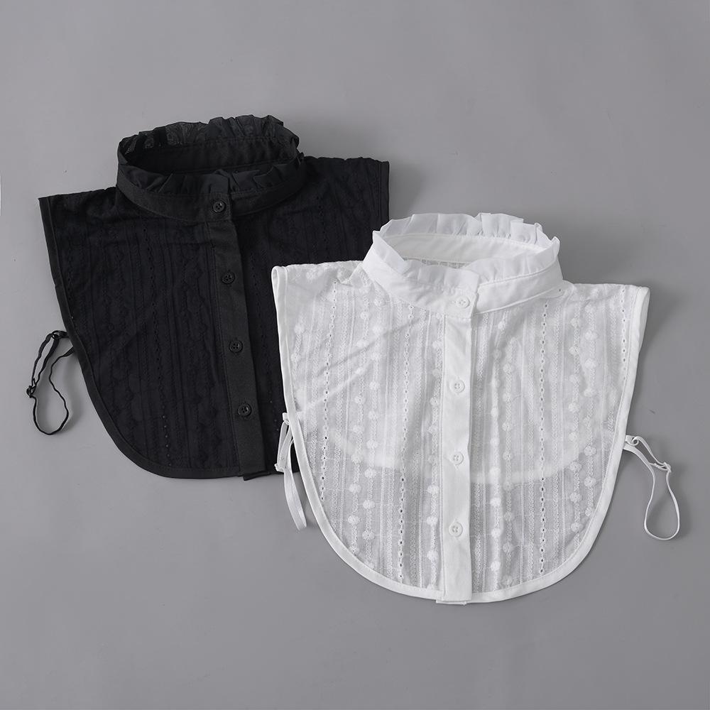 New Autumn and Winter Collection with Versatile Interior Fake Collar Decoration, Ruffle Edge Stand Collar, Pure Cotton Decoratio