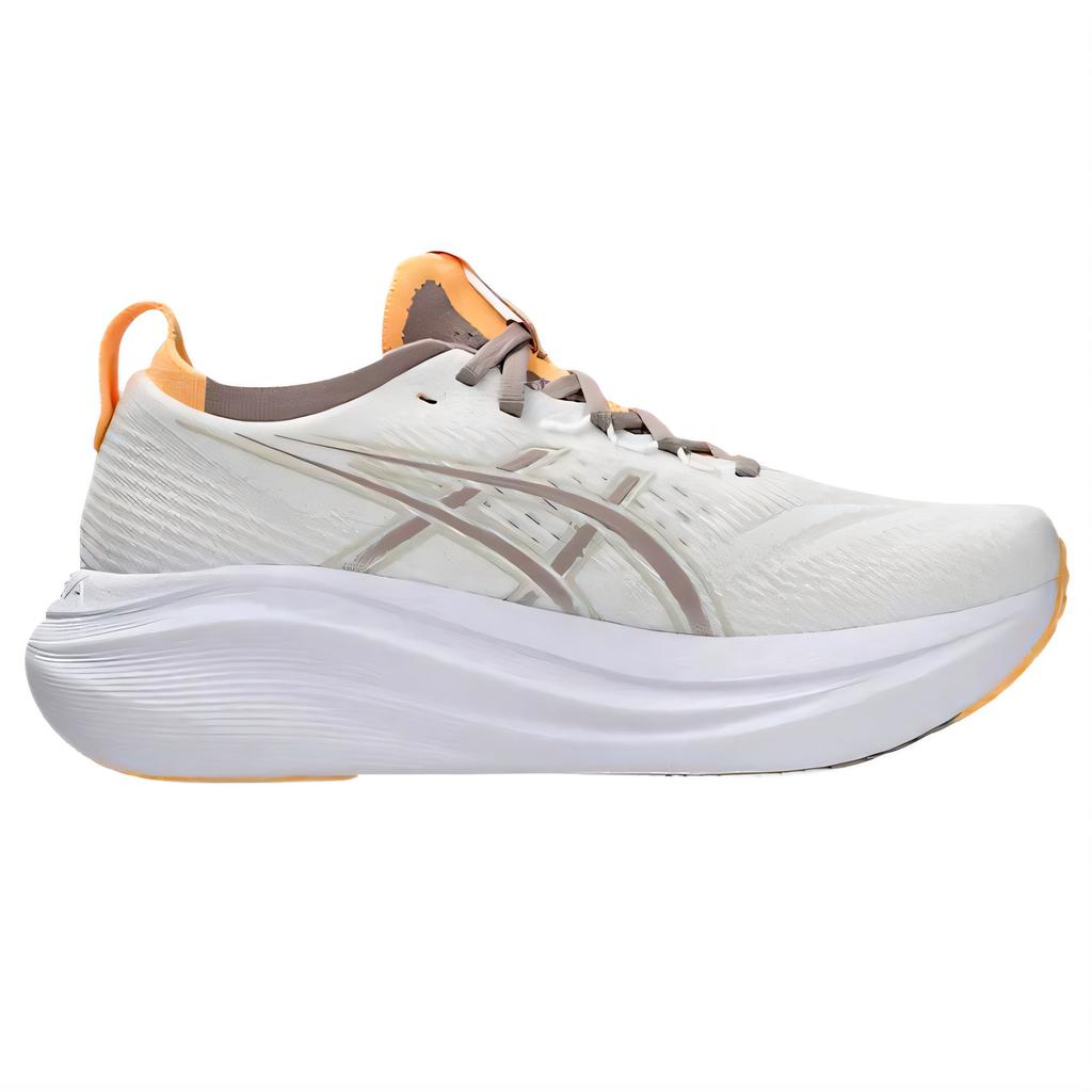New Asics GEL NIMBUS 27 Abrasion Resistant Low Top Running Shoes Women's White Brown 1012B753-103
