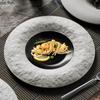 Ceramic Dinner Plate Creative Stone Texture Shallow Plate Pasta Plate Snack Plates Dessert Plates Steak Plates Home Tableware