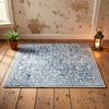 Blue Flower Retro Printed Door Mat Entrance Soft And Absorbent Floor Mat Classic Floral Pattern Carpet Home Decoration