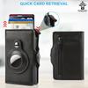 Airtag Buckle Wallet Metal Aluminum Box Case Rfid Anti-theft Swipe Credit Card Holder  Short Zipper Coin Purse