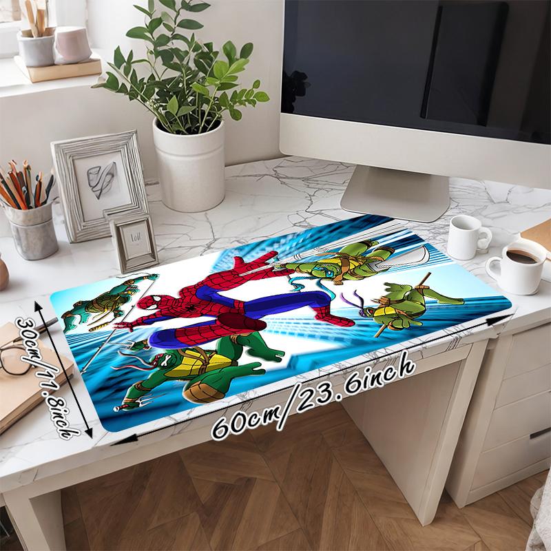 1Pc Spiderman Tmnt Adventure Gaming Mouse Pad Keyboard Desk Mat Non-slip Rubber Lock Edge Waterproof Computer Mousepad for Office Home Decor S166