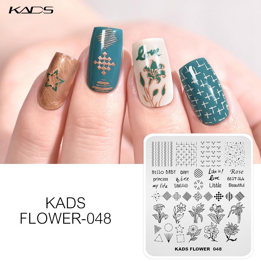 kads 53 Flower Series Nail Stamping Plates DIY Manicure Stamping Plate for Nail Art Template Nail Art Stamp Plates