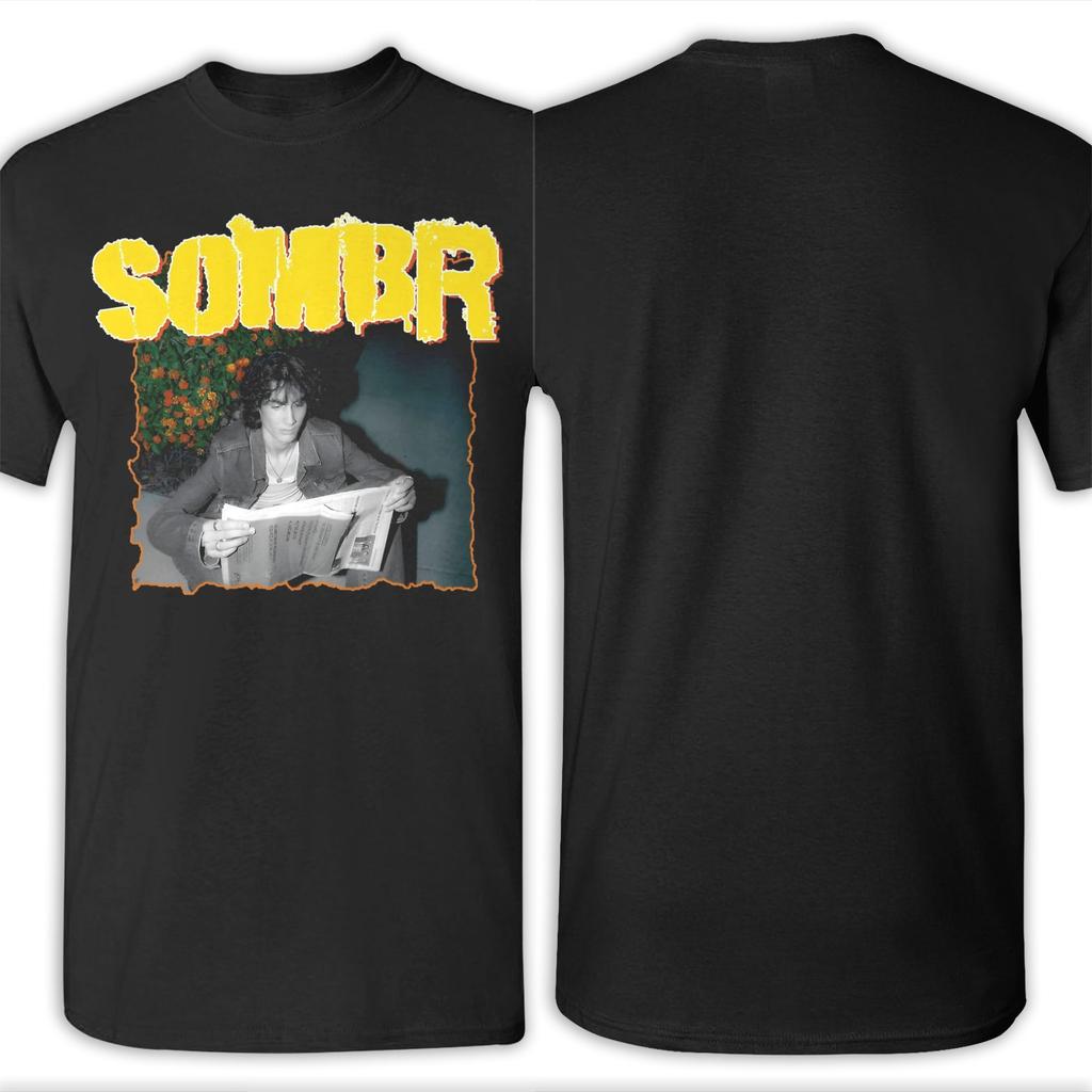 Винтажная футболка Singer Sombr Унисекс С круглым вырезом Хлопковые футболки Футболка с коротким рукавом Топы большого размера