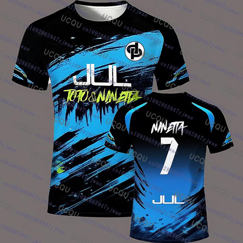 90-minute JUL Toto&Ninetta Pré Series Soccer T-shirt Women Men's Summer Outdoor Sports Quick-drying Women's Training T-shirt