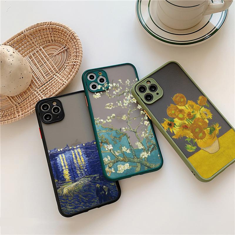Для Coque iphone 17 16 15 14 11 12 13 Pro Max Mini X XR XS 16 Plus Чехлы для телефона Искусство Картина маслом Ван Гога Мягкие ударопрочные чехлы