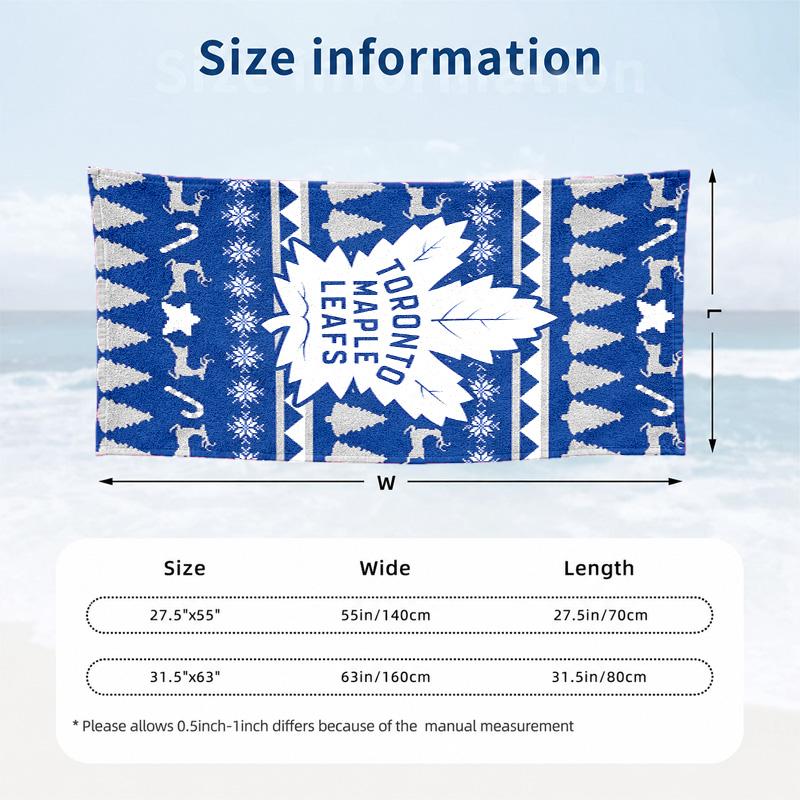 Toronto Maple Leafs Beach Towel Quick Dry Sand Free Lightweight Beach Towels for Travel Swimming Camping