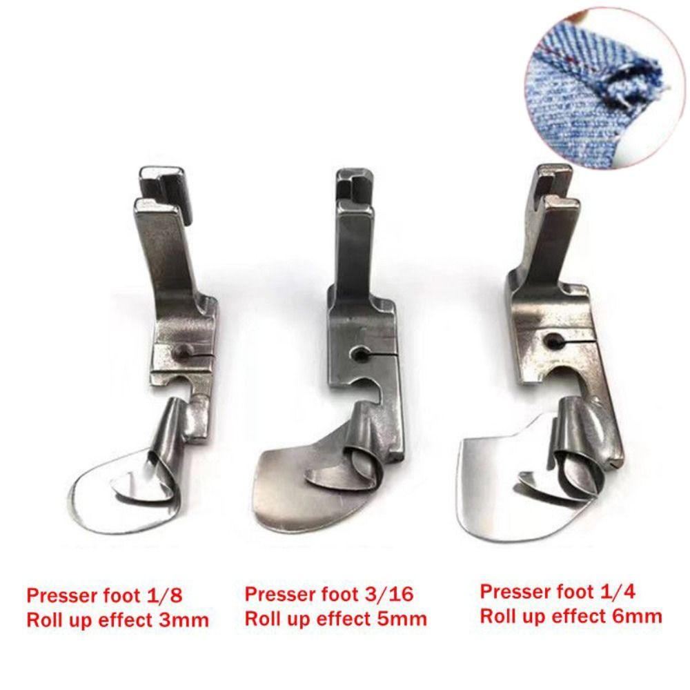 Стальная изогнутая прижимная лапка для шитья, инструмент для гофрирования, прижимная лапка для шифоновой ткани