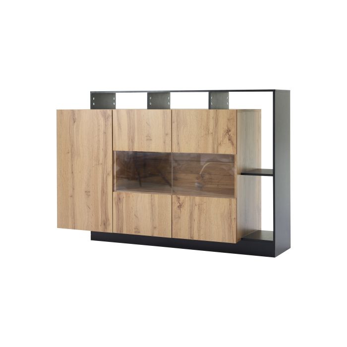 Buffet LED, Meuble de salle à manger original en bois MDF avec commande Bluetooth Meuble de salle à manger LED