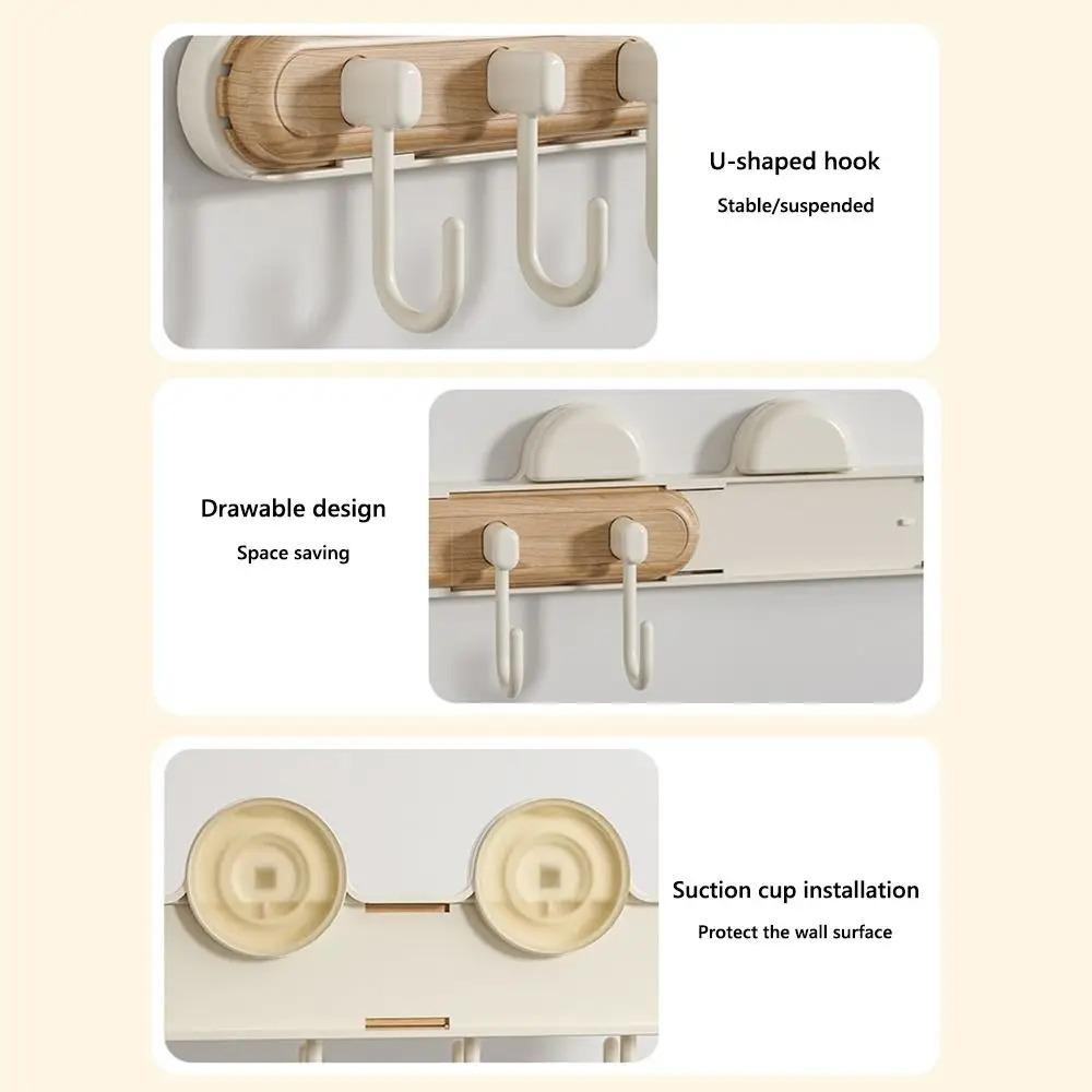 Punch-free Suction Cup Stretch Hook Wall-mounted Expansion Gap Hook Sticky Hook Coat Hanger