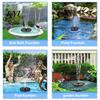 Bird Bath Fountain Pump Solar for Bath, Powered with Multiple Water Nozzles, 5.12" Floating Garden Pond Pool Fish Tank Automatic Feature