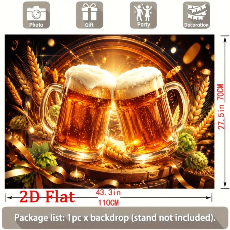 2D Flat 2D Flat Party Banner 1pc Gold Party Backdrop Optional Print For Garden Party Decor Celebration 2D Flat