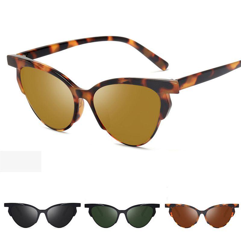 Classy Vintage Retro Cat Eye Triangle Sunglasses For Women Colorful Eyewear Glasses