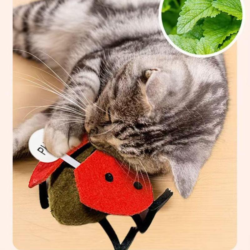 Дразнилка для кошек Интерактивная Забавная Игрушка-Насекомое для Котенка Само Высокое Игра Кошки Говорящая Дразнилка Палочка Игрушка Сменная Головка Товары для Кошек